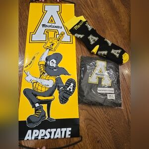 App State Black and Yellow Socks